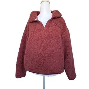 Champion Teddy Half-Zip Jacket - Deep Desert Rose